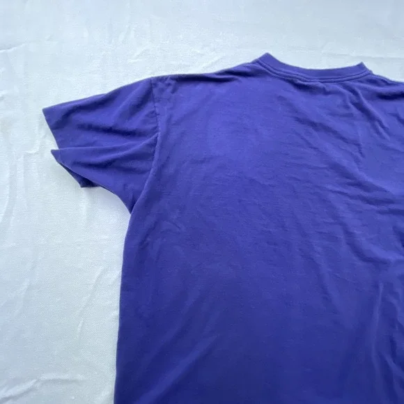 Polo Ralph Lauren Shirt Mens LARGE Purple V-Neck RED Pony Logo T-Shirt Casual - Picture 10 of 13